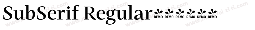 SubSerif Regular字体转换